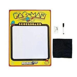 PAC-MAN Tin Scoreboard with Dry Erase Kit ARCADE1up Whiteboard Mancave‎ Gameroom